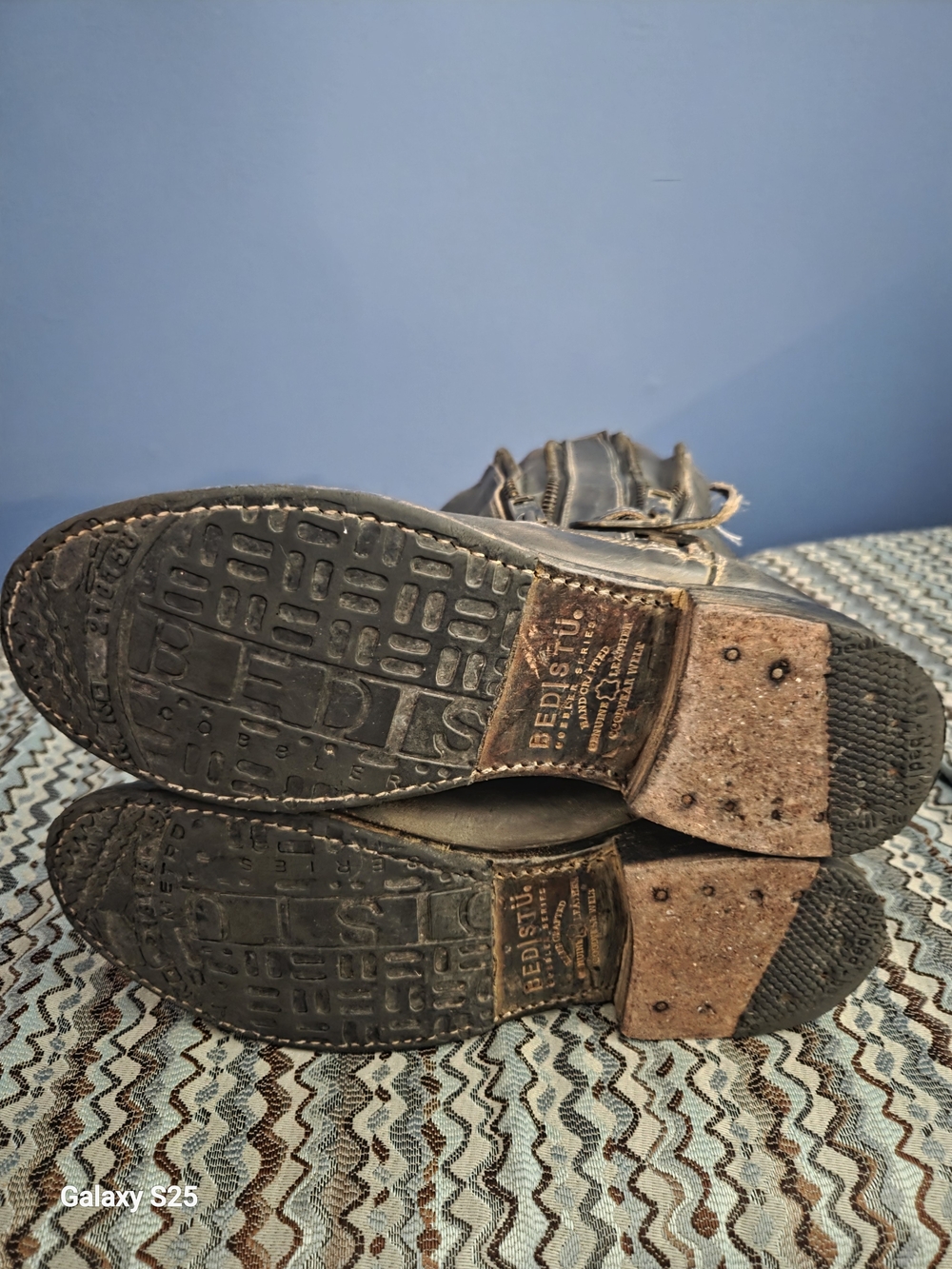 Brown Leather Motorcycle Boots with Side Zippers - Picture 4 of 10